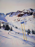 To Peak Chair - Whistler Painting by Kendra Dixson